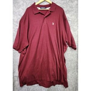 NWOT U.S. Polo Assn Sz 4XLT Big Tall Red Polo Casual/Golf Shirt Luxury Feel